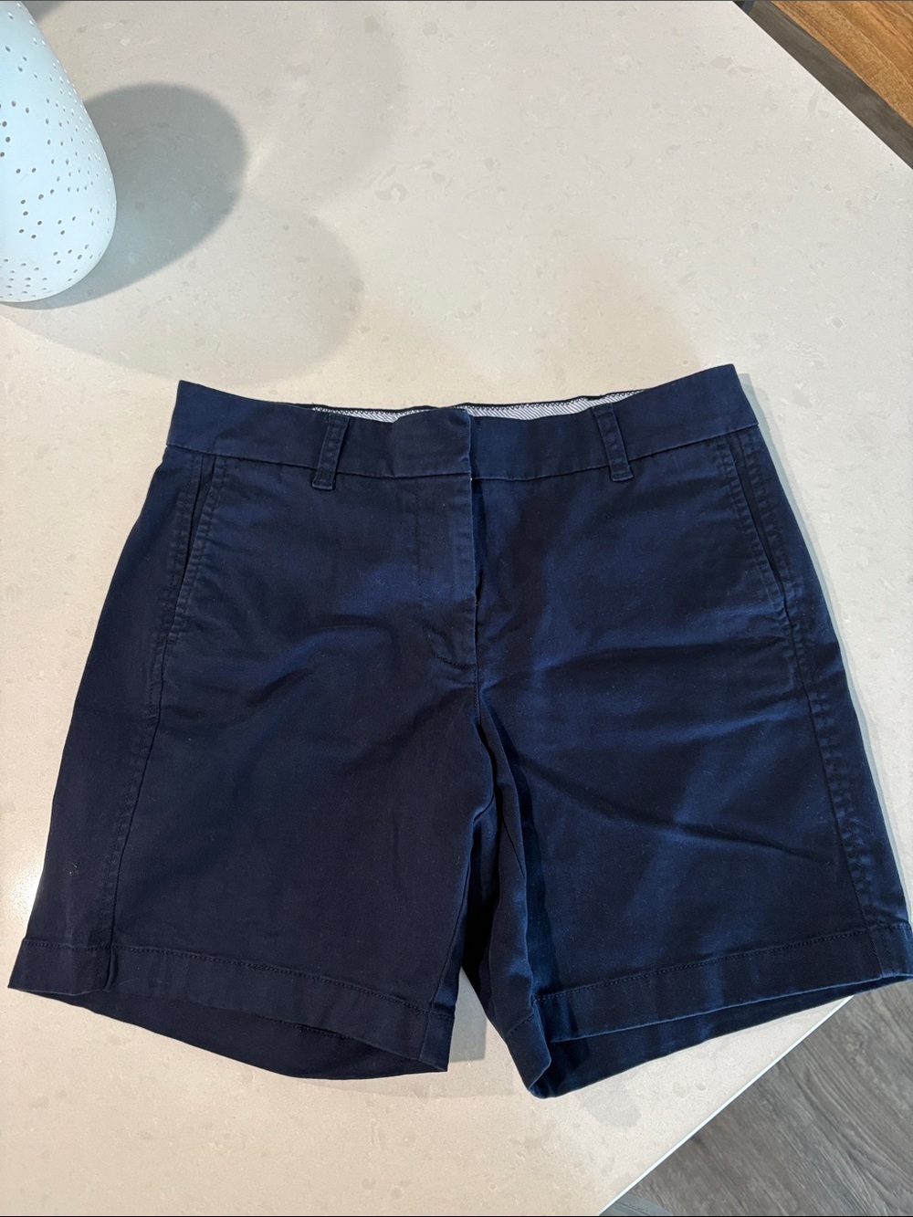 JCREW 7 Inch Navy Chino Shorts